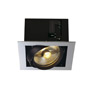 SLV 154602 AIXLIGHT® FLAT SINGLE ES111 светильник встраиваемый для лампы ES111 75Вт макс., хром/ черный