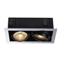 SLV 154612 AIXLIGHT® FLAT DOUBLE ES111 светильник встраиваемый для 2-x ламп ES111 по 75Вт макс., хром/ черный