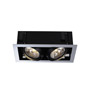 SLV 154632 AIXLIGHT® FLAT DOUBLE QRB111 (H-15см!) свет-к встр. для 2-x ламп QRB111 по 50Вт макс, хром/ черный