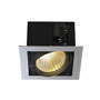 SLV 154662 AIXLIGHT® FLAT SINGLE LED светильник встраиваемый c LED 24.5Вт (29Вт), хром/ черный