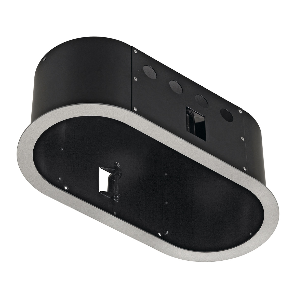 SLV 115614 AIXLIGHT® PRO, 2 FLAT FRAME ROUND корпус с рамкой для 2-х светильников MODULE, серебристый/ черный SLV 115614 AIXLIGHT® PRO, 2 FLAT FRAME ROUND корпус с рамкой для 2-х светильников MODULE, серебристый/ черный