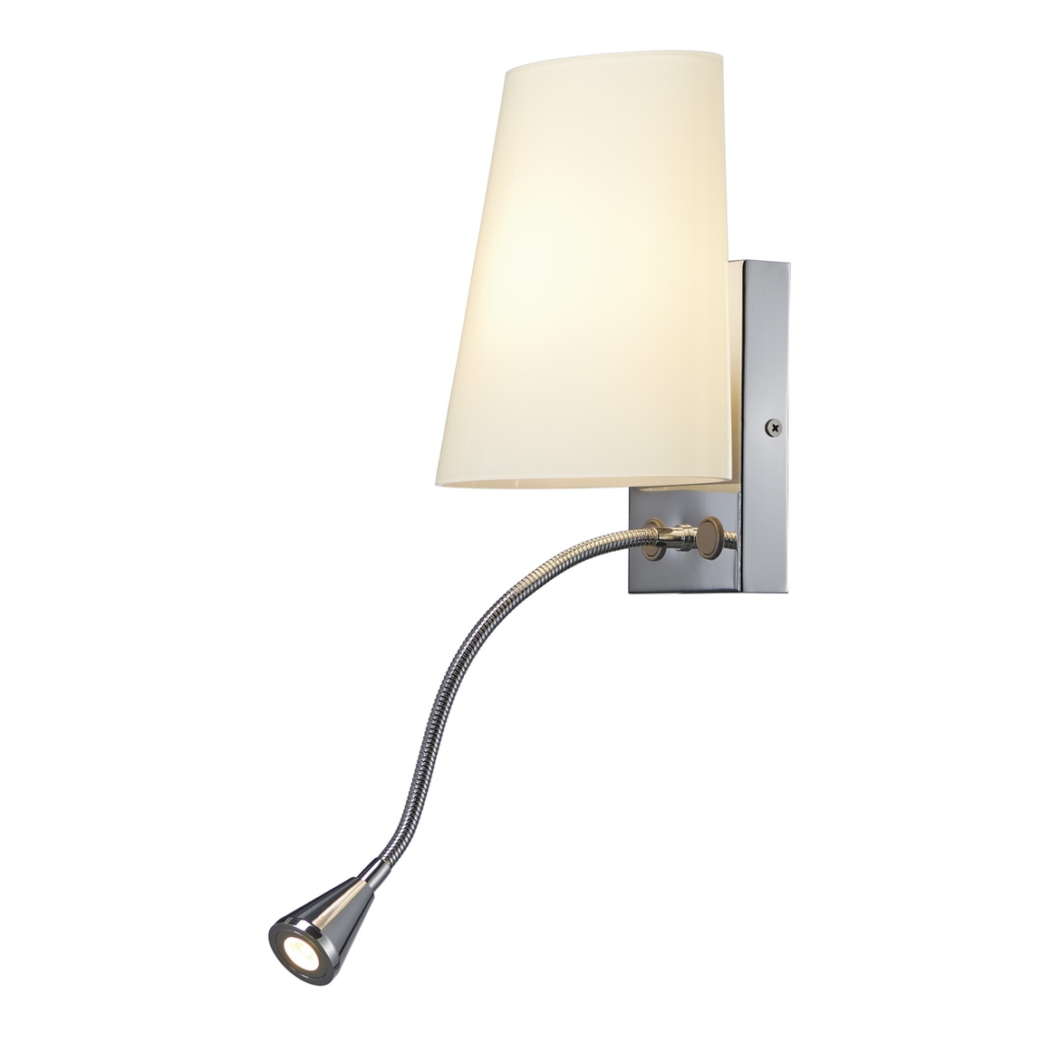 SLV 149452 COUPA FLEX светильник с LED 4.8Вт, 3000К, 125лм и для лампы QT14 G9 40Вт макс., хром/стекло белое SLV 149452 COUPA FLEX светильник с LED 4.8Вт, 3000К, 125лм и для лампы QT14 G9 40Вт макс., хром/стекло белое