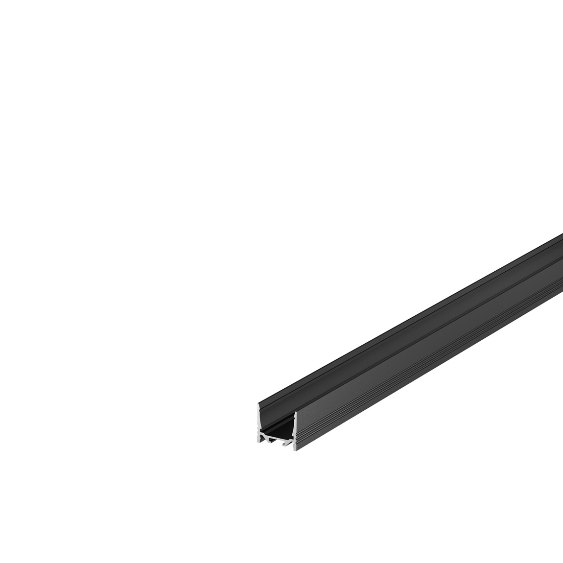 SLV 1000510 GRAZIA 20, профиль накладной стандарт с желобками, 1 м, без экрана, черный SLV 1000510 GRAZIA 20, профиль накладной стандарт с желобками, 1 м, без экрана, черный