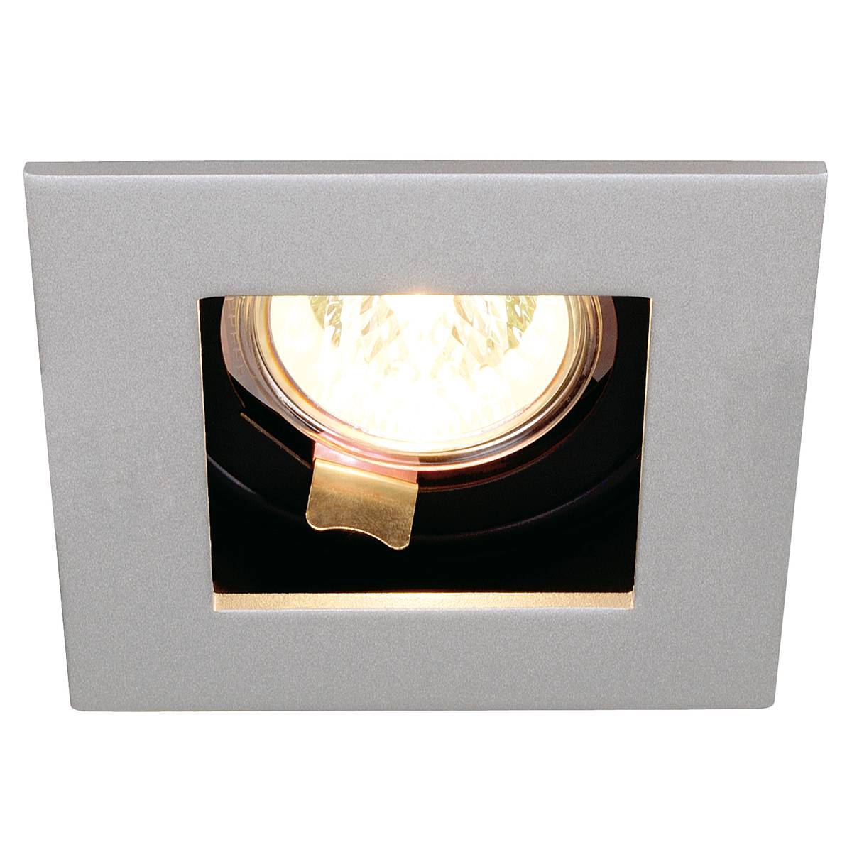 SLV 112444 INDI REC 1S MR16 светильник встраиваемый для лампы MR16 50Вт макс., серебристый / черный