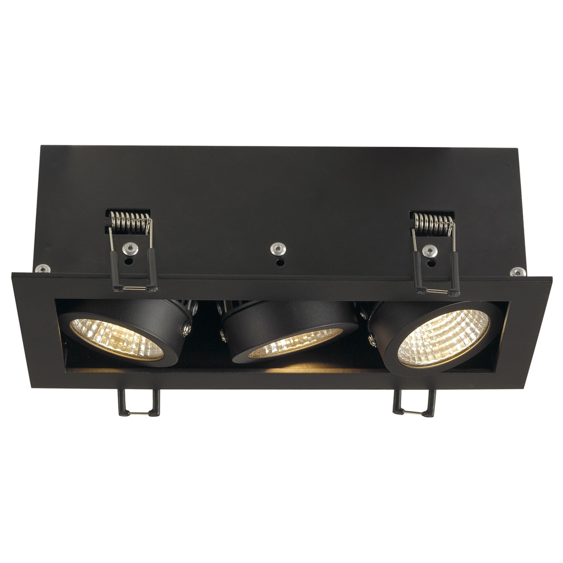 SLV 115720 KADUX 3 LED светильник встраиваемый 21Вт с БП и LED 3000К, 1920лм, 3х 38°, черный SLV 115720 KADUX 3 LED светильник встраиваемый 21Вт с БП и LED 3000К, 1920лм, 3х 38°, черный