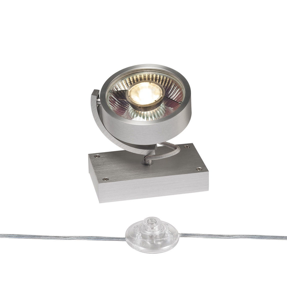 SLV 1000724 KALU FLOOR 1 QPAR111 светильник напольный для лампы ES111 75Вт макс., матированный алюминий SLV 1000724 KALU FLOOR 1 QPAR111 светильник напольный для лампы ES111 75Вт макс., матированный алюминий