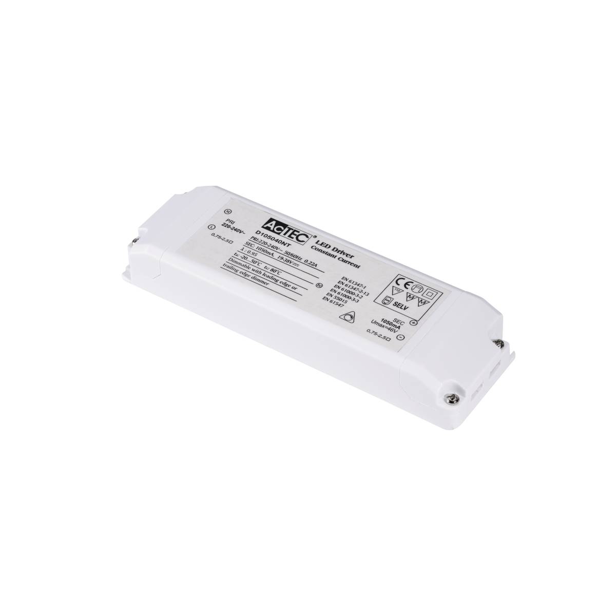 SLV 464804 Блок питания 1050мА, 40Вт, диммируемый, белый SLV 464804 Блок питания 1050мА, 40Вт, диммируемый, белый