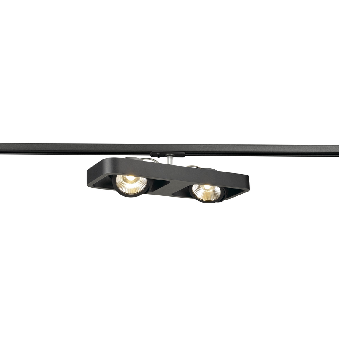 SLV 1000406 1PHASE-TRACK, LYNAH DOUBLE светильник 28Вт c LED 3000К, 1900лм, 2х 24°, черный