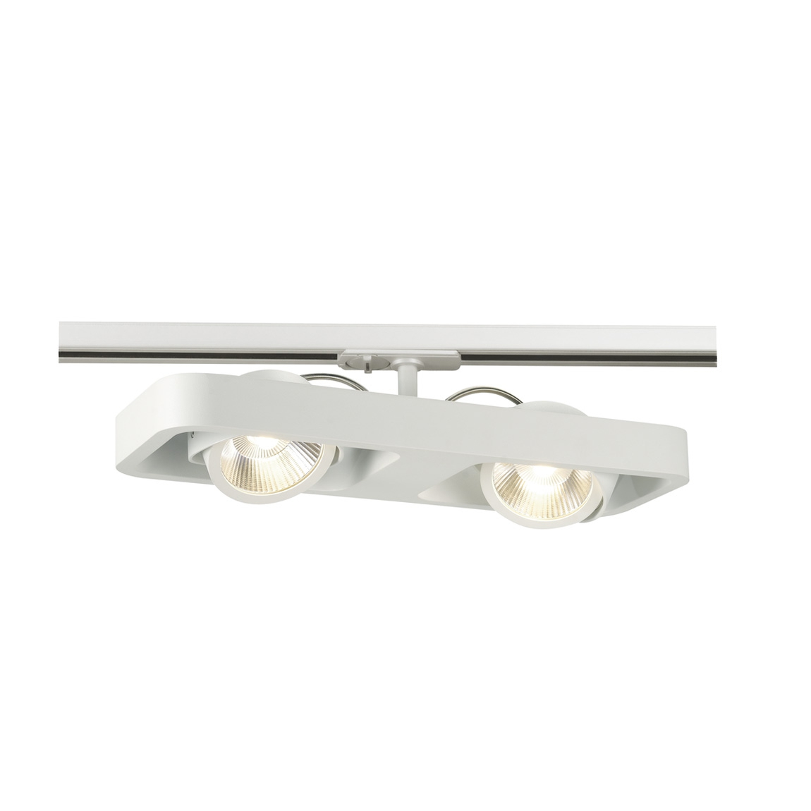 SLV 143771 1PHASE-TRACK, LYNAH DOUBLE светильник c COB LED 2x 10Вт (21Вт), 3000К, 1320lm, 24°, белый SLV 143771 1PHASE-TRACK, LYNAH DOUBLE светильник c COB LED 2x 10Вт (21Вт), 3000К, 1320lm, 24°, белый