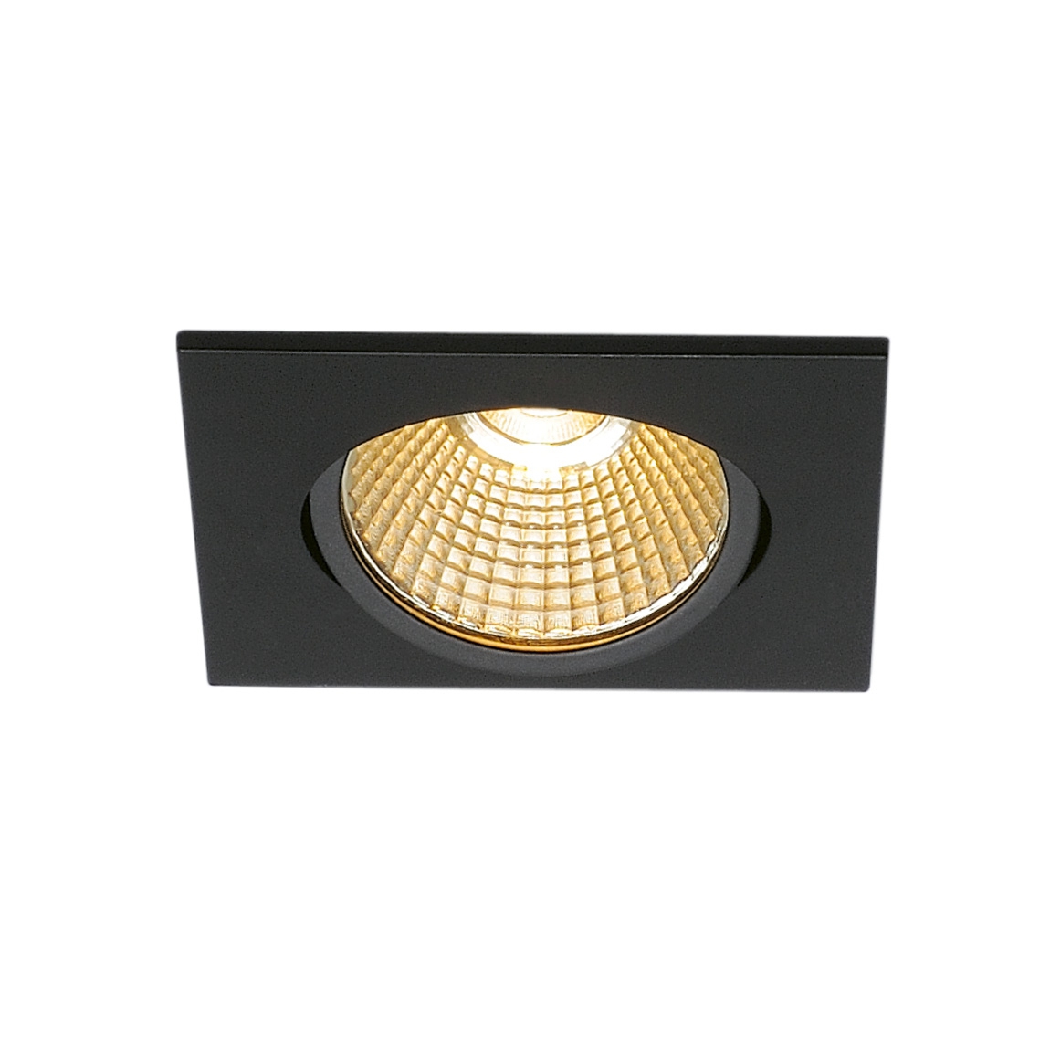 SLV 1003068 NEW TRIA 68 SQUARE CS светильник встраиваемый 12Вт с БП и LED 2700К, 800лм, 38°, черный