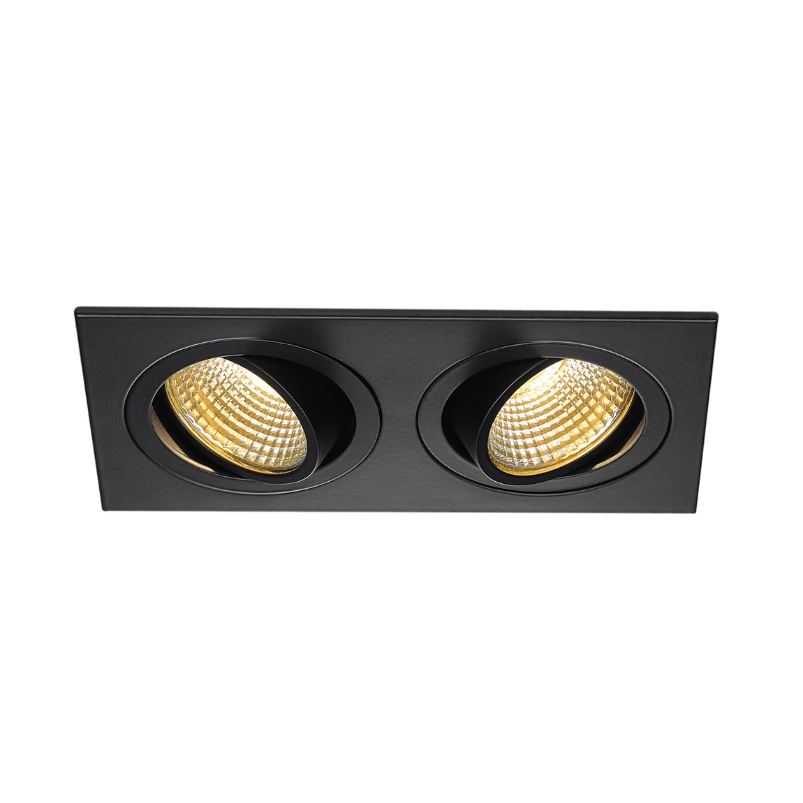 SLV 113890 NEW TRIA 155 DOUBLE CS светильник встраиваемый 14Вт с БП и LED 2700К, 1160лм, 2x 38°, черный SLV 113890 NEW TRIA 155 DOUBLE CS светильник встраиваемый 14Вт с БП и LED 2700К, 1160лм, 2x 38°, черный