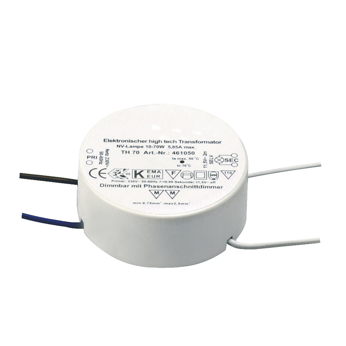 SLV 461050 PROFITRAFO HOLE преобразователь напряжения электронный 10-70ВA, 230В/12В, диммируемый, белый SLV 461050 PROFITRAFO HOLE преобразователь напряжения электронный 10-70ВA, 230В/12В, диммируемый, белый