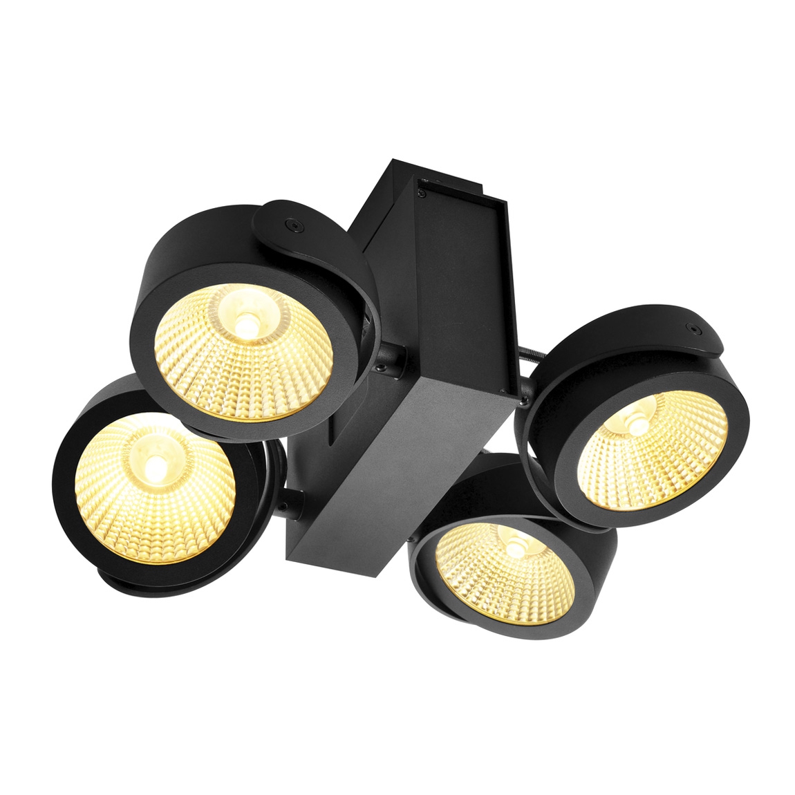SLV 1001425 TEC KALU 4 LED светильник накладной 60Вт с LED 3000К, 3800лм, 4х 60°, черный