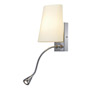 SLV 149452 COUPA FLEX светильник с LED 4.8Вт, 3000К, 125лм и для лампы QT14 G9 40Вт макс., хром/стекло белое